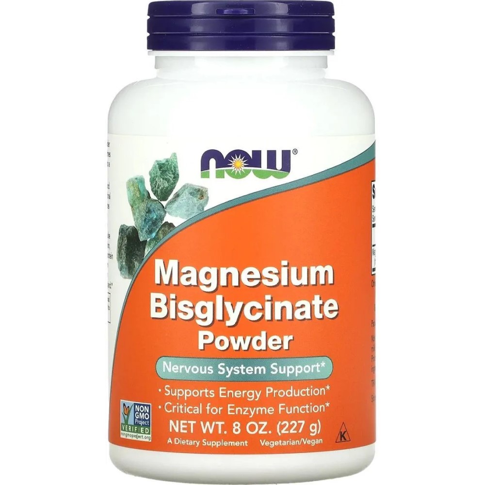 NOW Foods Magnesium Bisglycinate Powder - 227g
